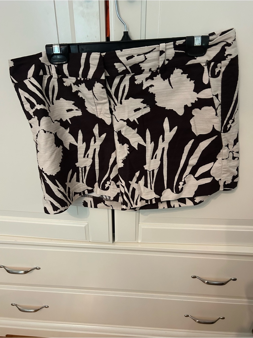 Ann Taylor Brown and White Floral Shorts